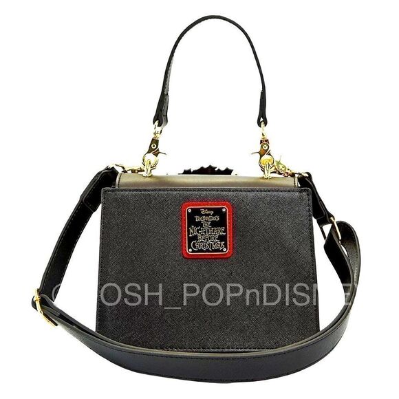 LOUNGEFLY Disney The Nightmare Before Christmas Wreath Handbag Jack and Zero - Picture 3 of 4